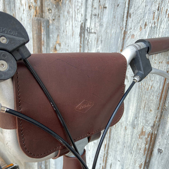 Leather Handlebar Bag for Brompton Pre - 2017 - Brompton bags - Souma Leather