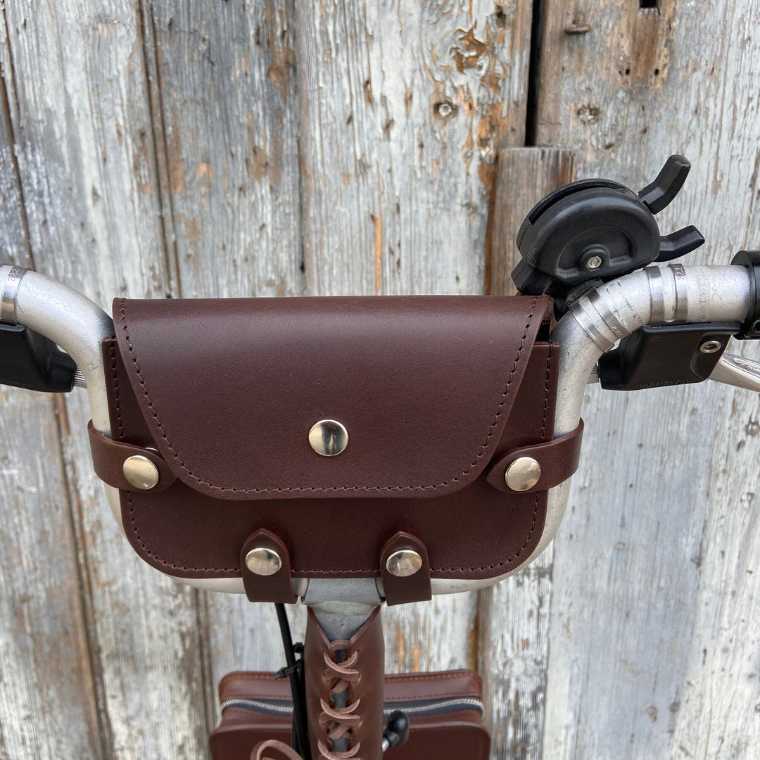 Leather Handlebar Bag for Brompton Pre - 2017 - Brompton bags - Souma Leather