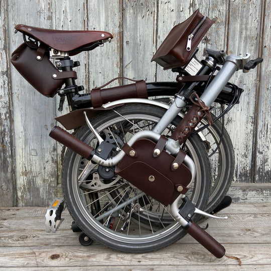 Leather Handlebar Bag for Brompton Pre - 2017 - Brompton bags - Souma Leather