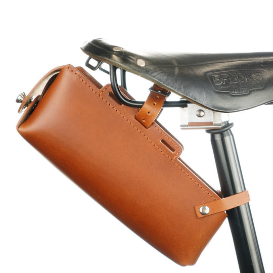 Bicycle Leather Saddle Bag for ABUS folding lock