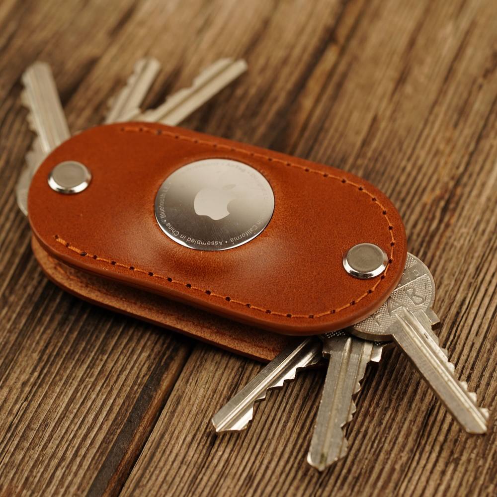 Apple AirTag Leather Key Organizer Smart Key Storage with Airtag