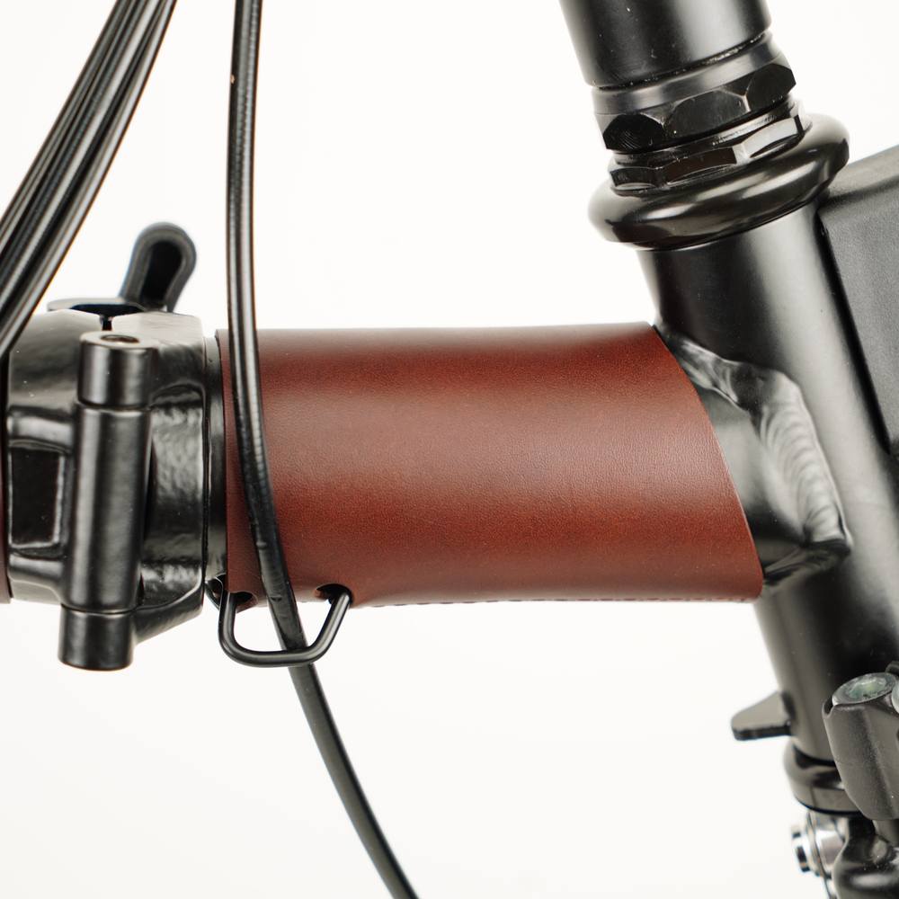 Brown Full Frame Leather Protector full Set for Brompton Bicycle - Velcro - frame cover