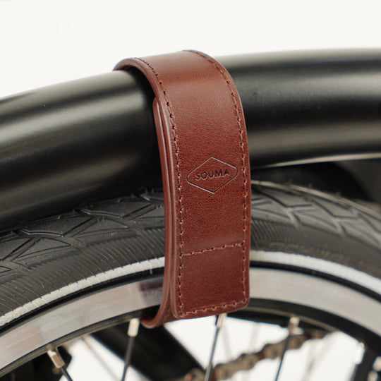 Brompton leather wheel frame strap and trousers strap 2in1