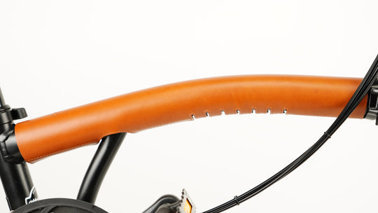 Vollrahmen-Lederschutzset für Brompton-Fahrräder – Klettverschluss 