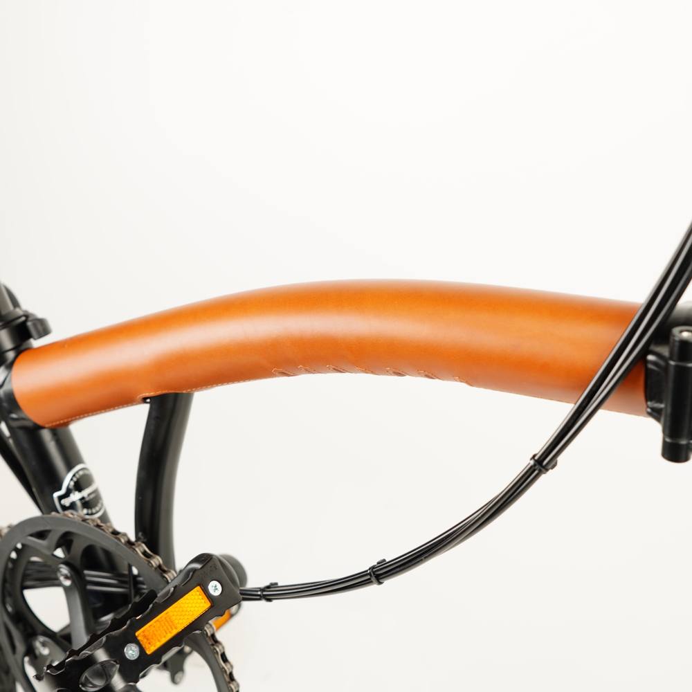 Honey Full Frame Leather Protector full Set for Brompton Bicycle - Velcro - frame