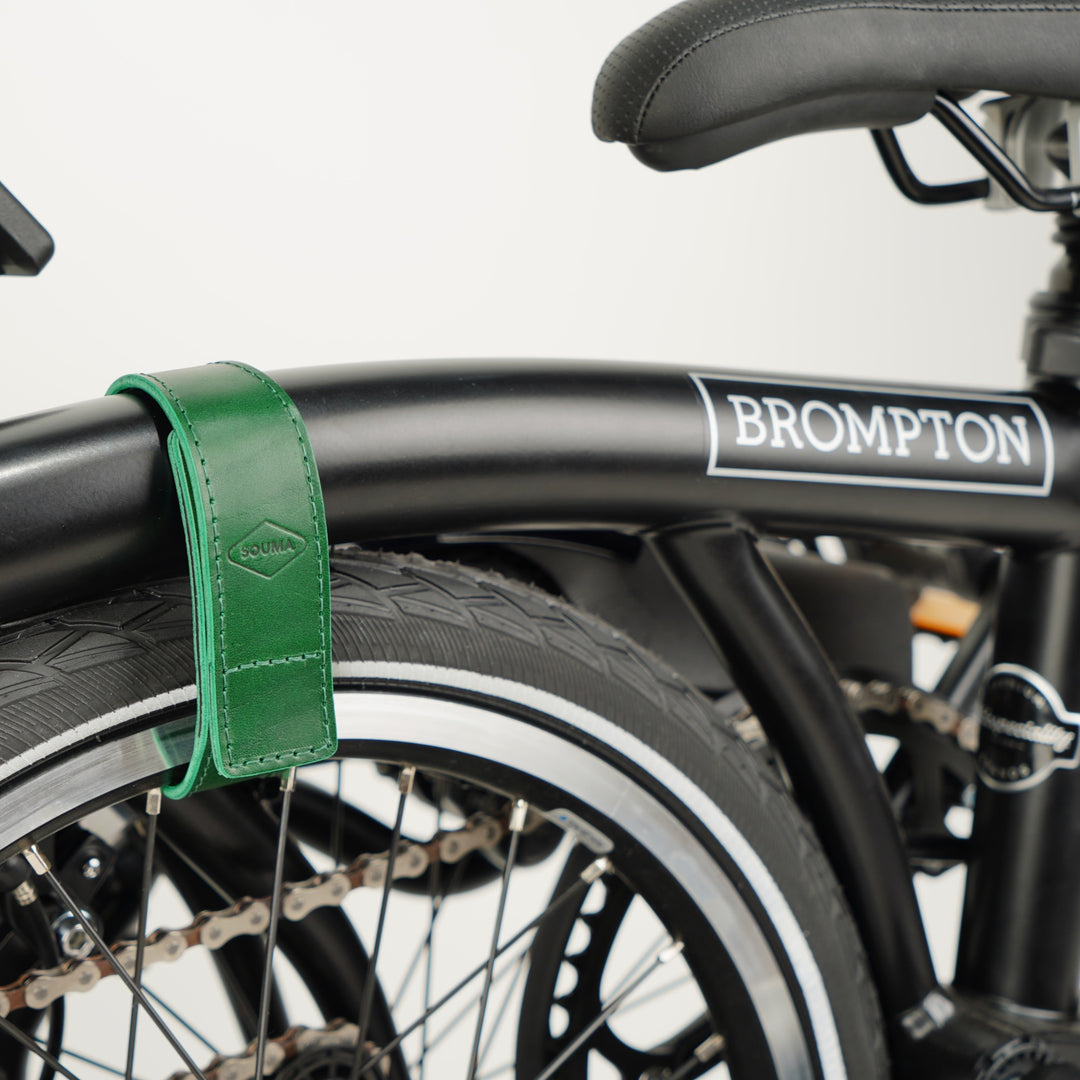 Brompton leather wheel frame strap and trousers strap 2in1