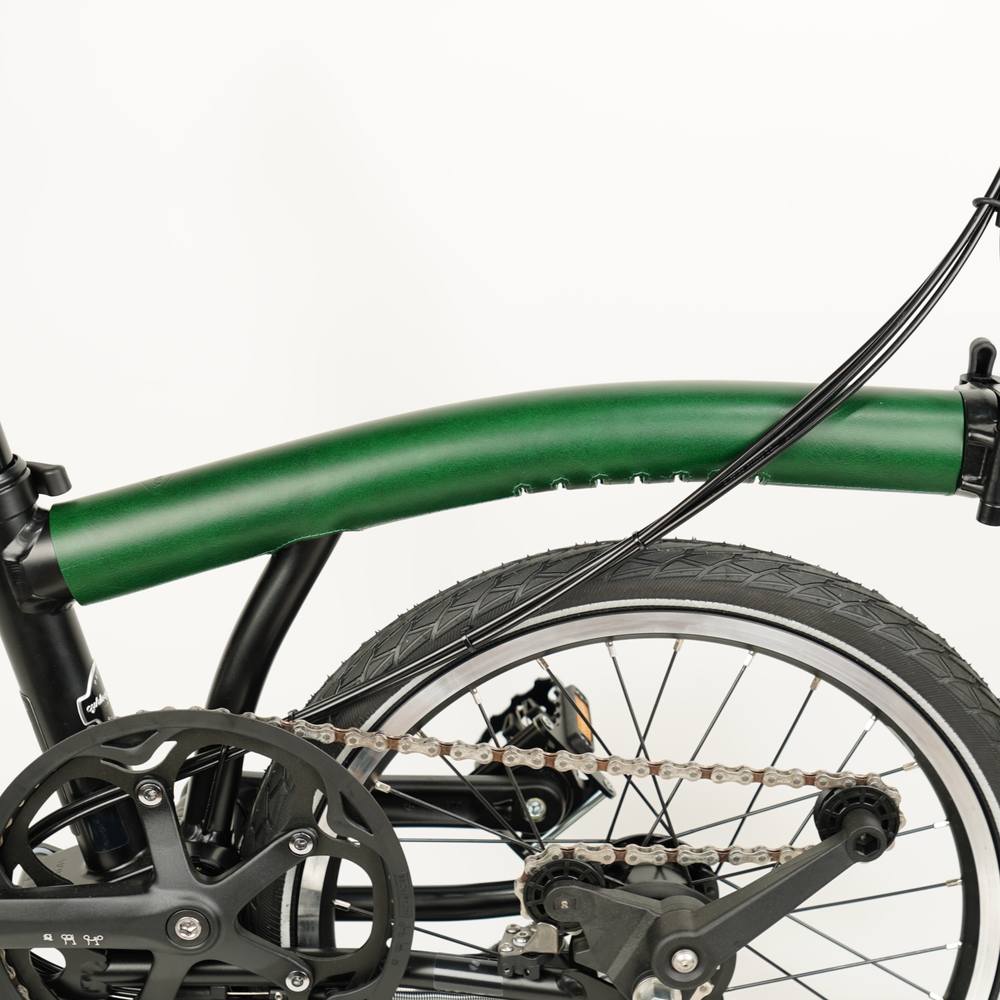 Vollrahmen-Lederschutzset für Brompton-Fahrräder – Klettverschluss 