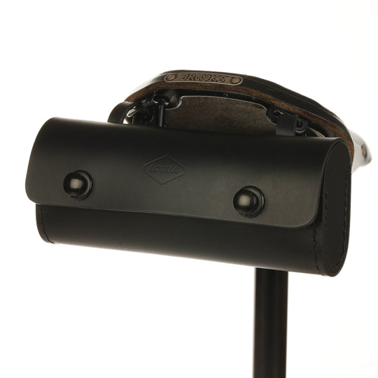 Brompton Saddle Bag Leather, all black, large