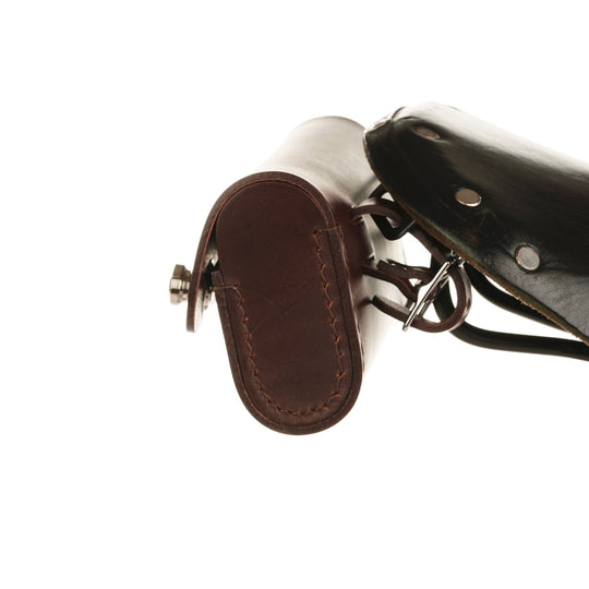 Brompton Saddle Bag Leather - Brown, side view