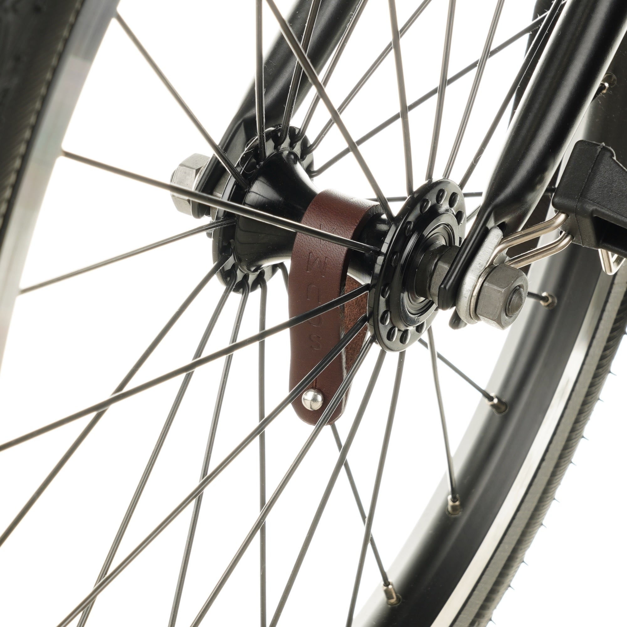 BICYCLE HUB SHINERS LEATHER RED FITS SCHWINN FRONT & REAR