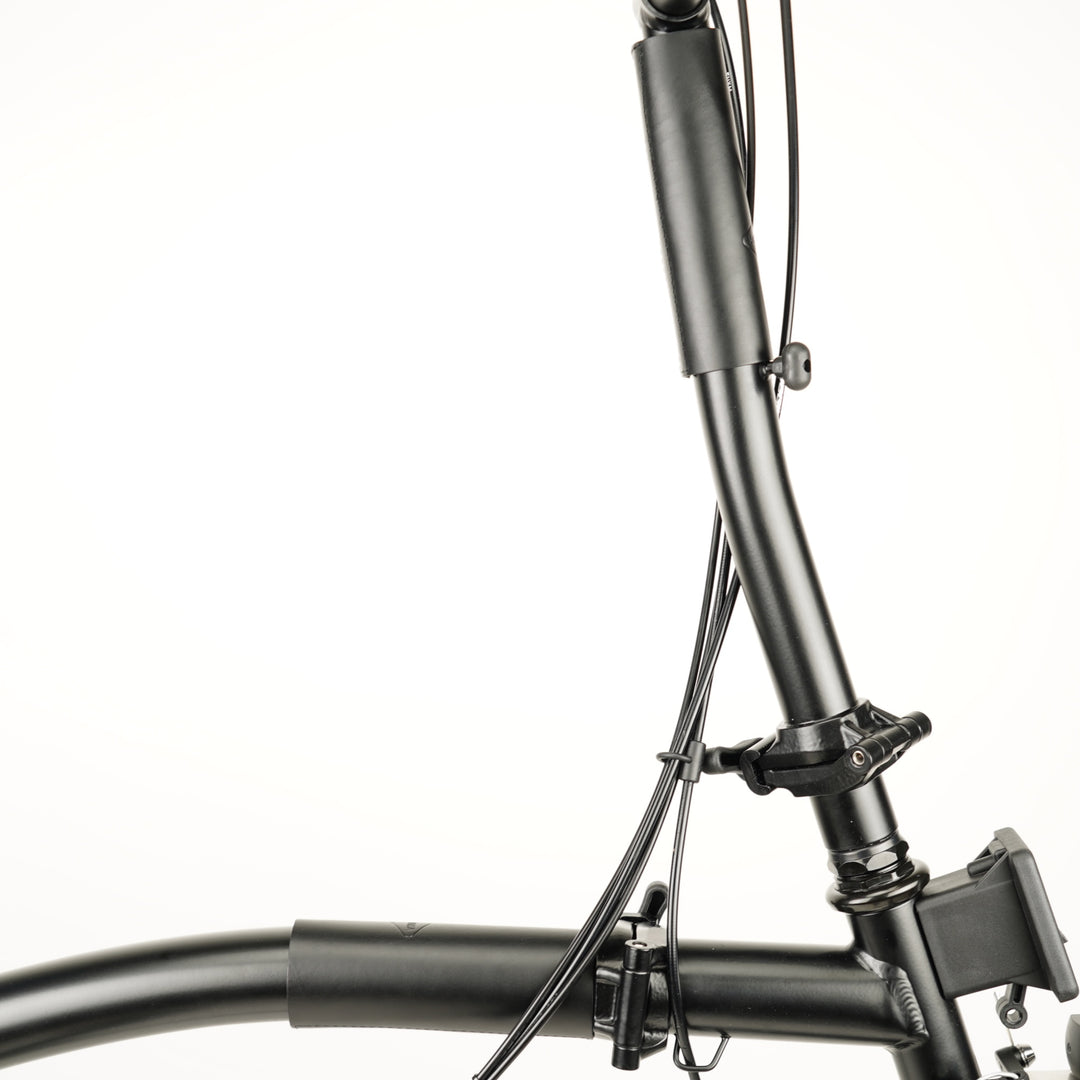 Frame Protector Set for Brompton - Velcro version, black color, close-up view