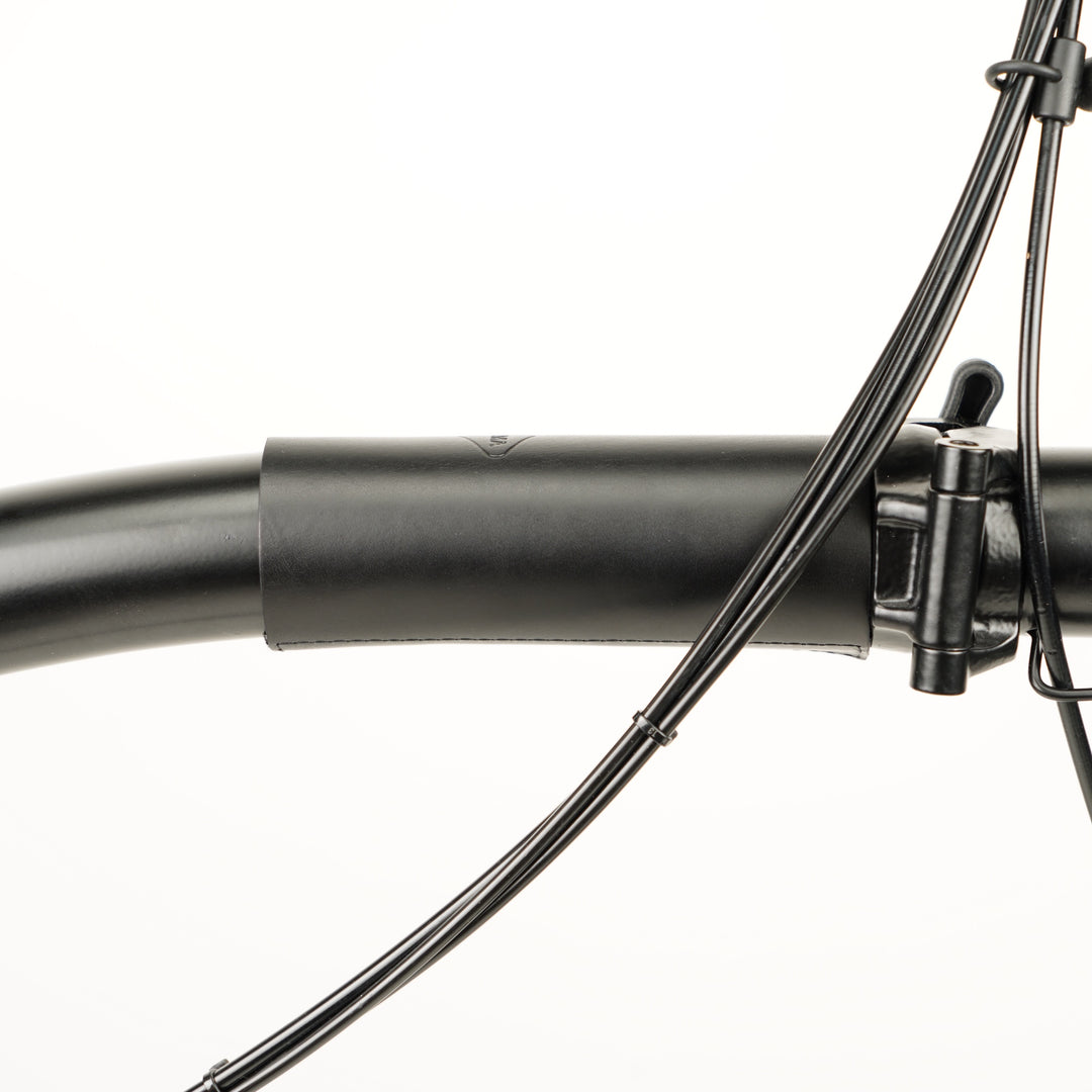 Frame Protector Set for Brompton - Velcro version, black color, front part of main frame tube side view