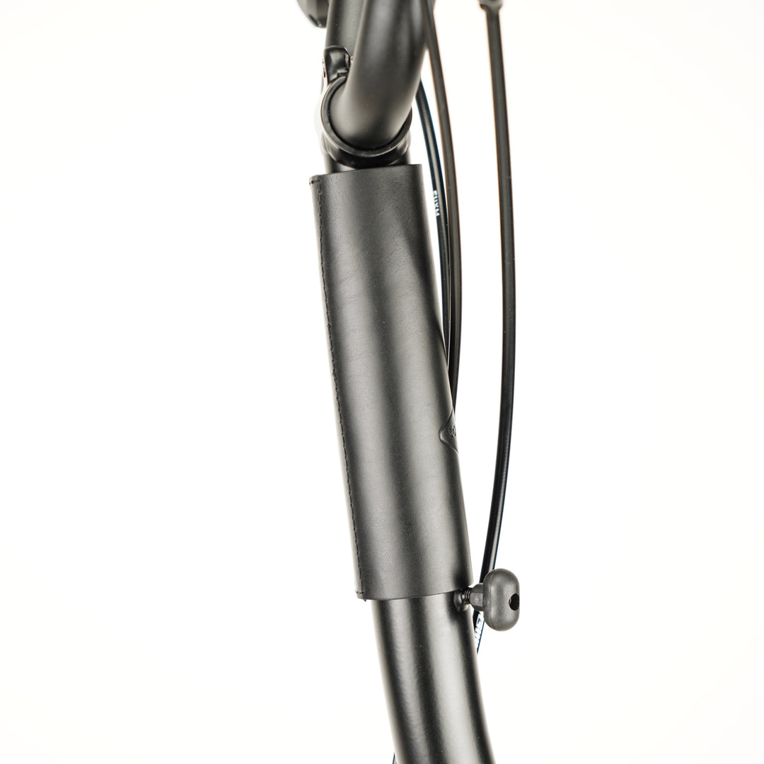 Frame Protector Set for Brompton - Velcro version, black color, upper stem cover side view