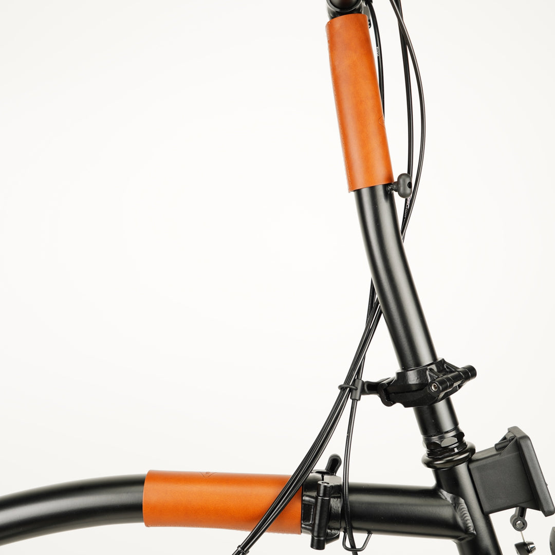 Frame Protector Set for Brompton - Velcro version, honey color, close-up