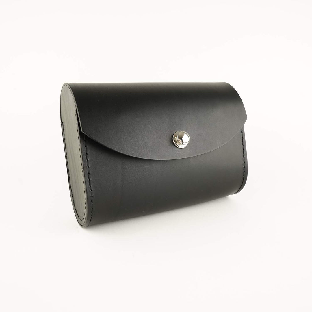 black front carrier Brompton Bag with silver tenax
