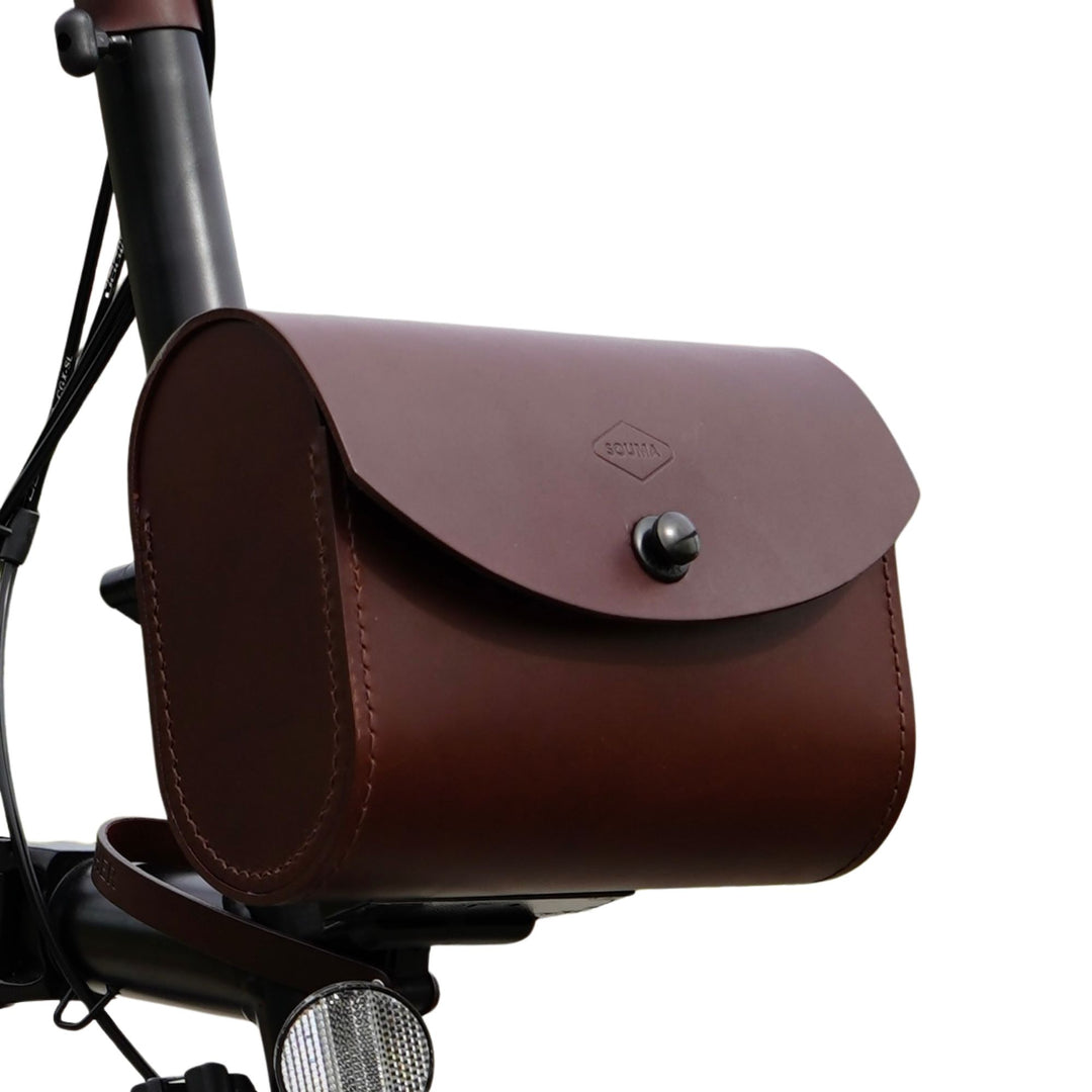 Leather Front Carrier Brompton Bag - Brompton bag - Souma Leather