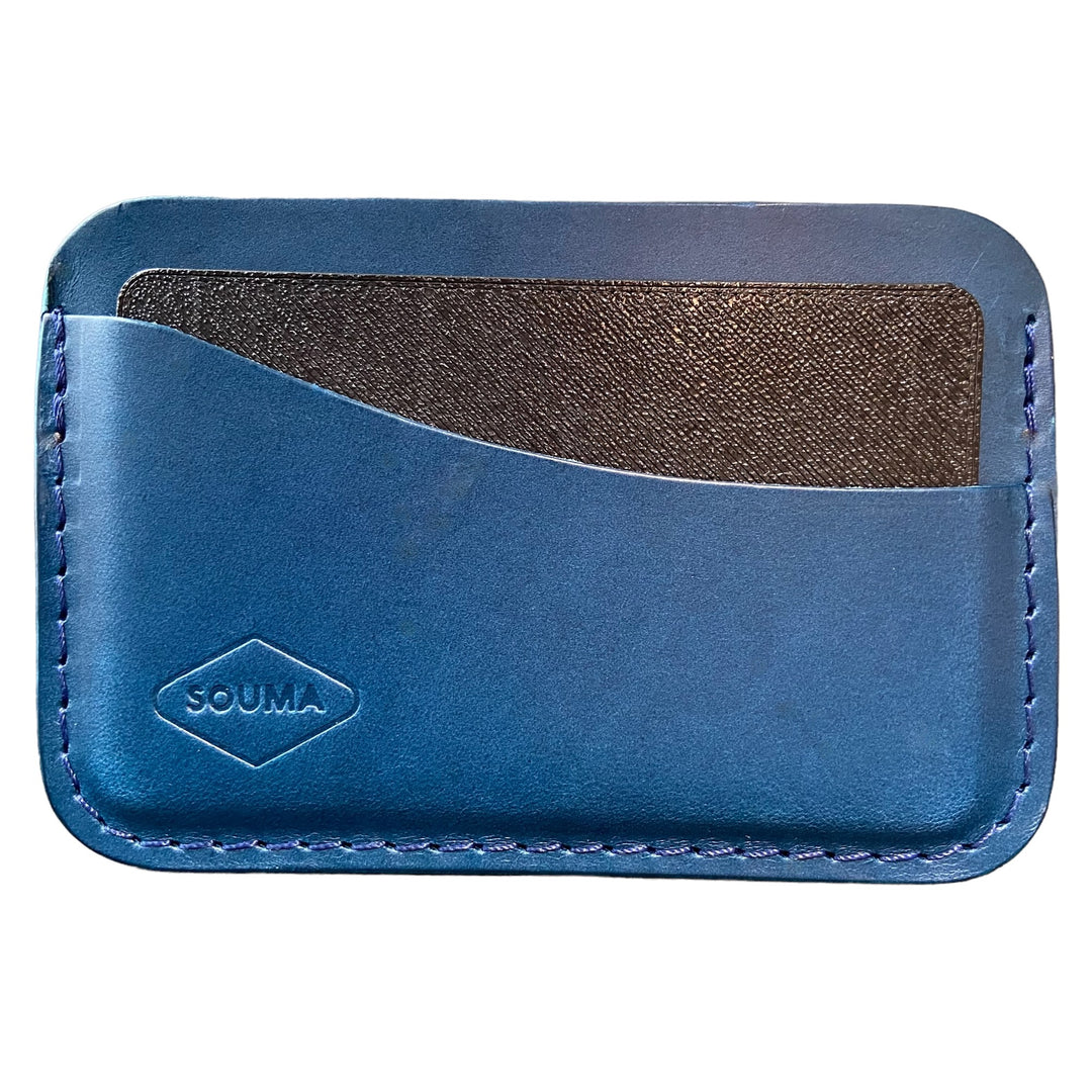 Apple AirTag Leather Wallet - Handmade card wallet with pocket for Apple AirTag