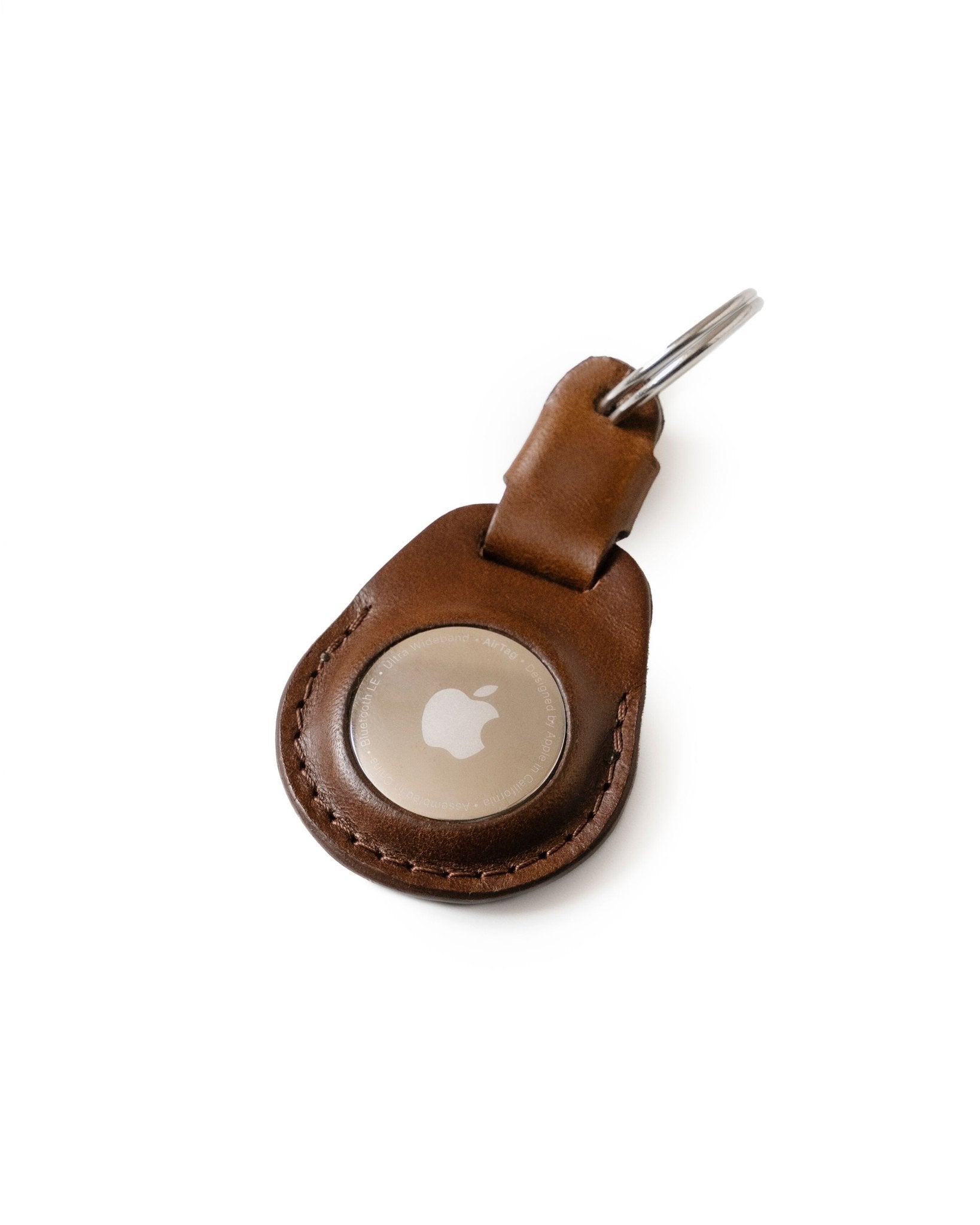 Handmade Apple AirTag Leather Keychain - Securely Track Your