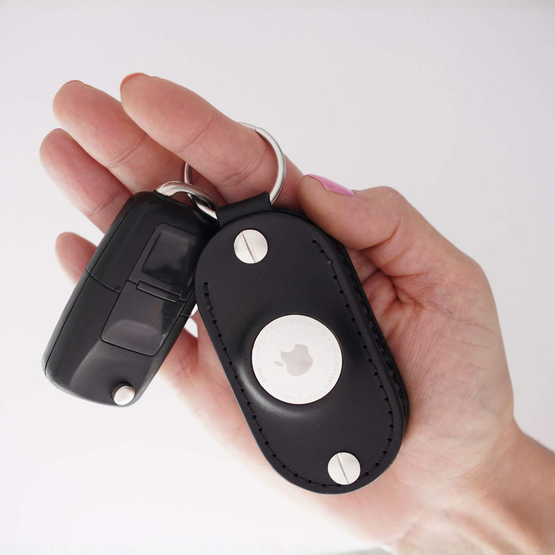 Apple AirTag Leather Key Organizer - Smart Key Storage with Airtag Pocket