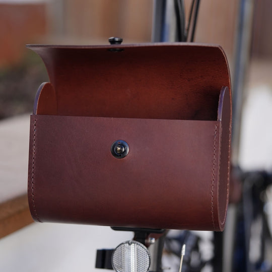 Leather Front Carrier Brompton Bag - Brompton bag - Souma Leather