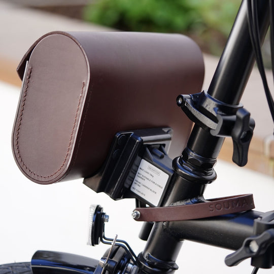 Leather Front Carrier Brompton Bag - Brompton bag - Souma Leather