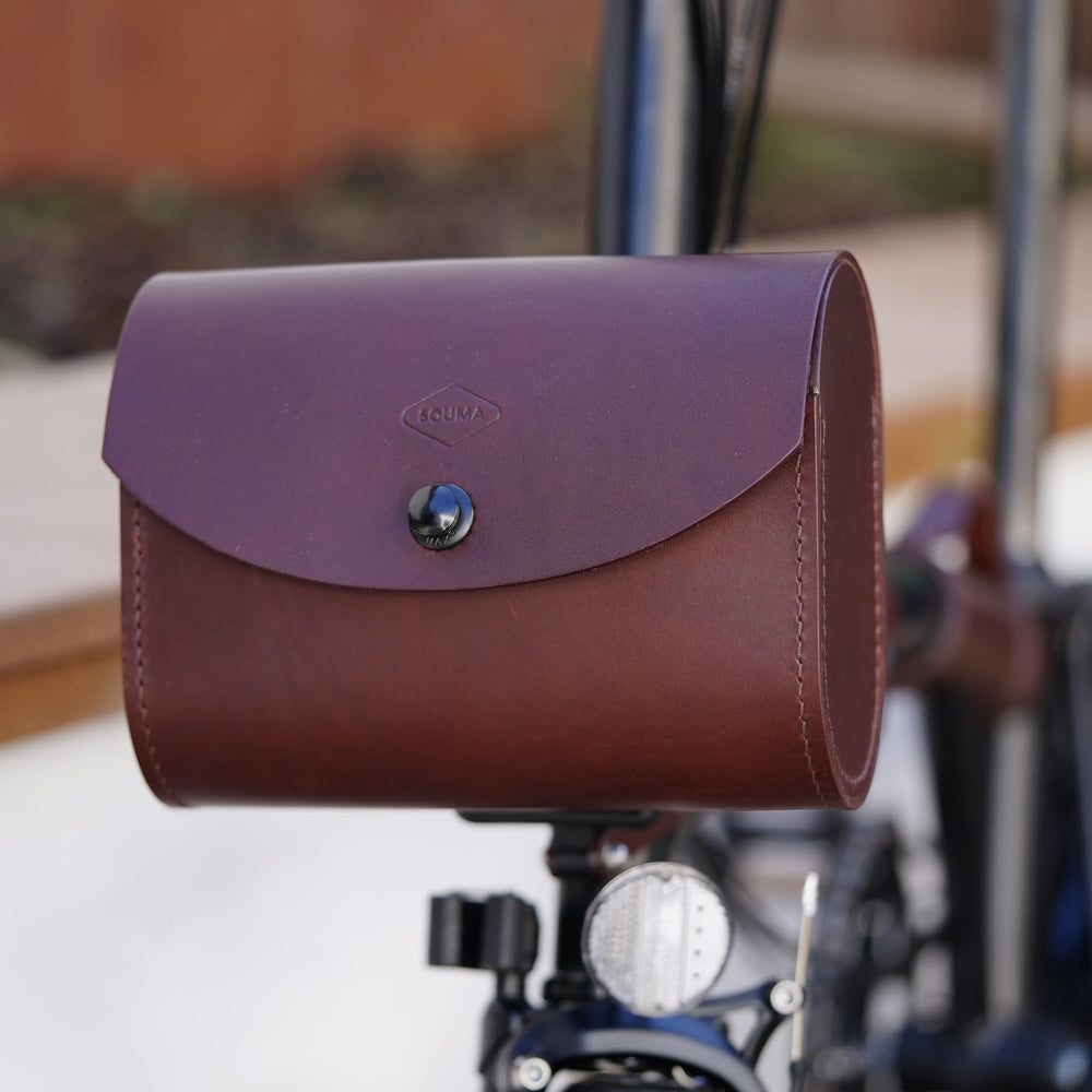 Leather Front Carrier Brompton Bag - Brompton bag - Souma Leather