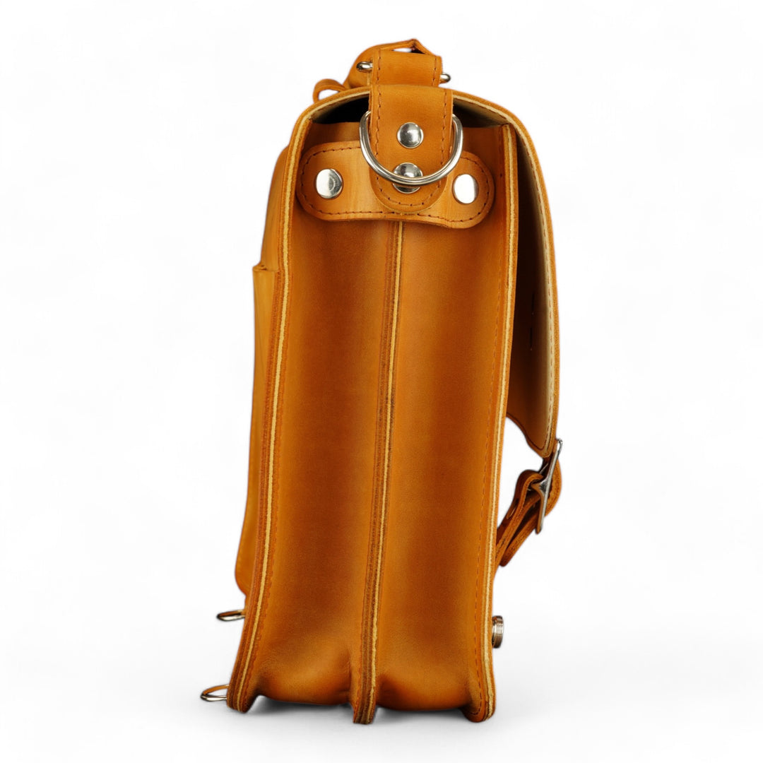 Medium Leather Briefcase / Laptop Bag / Backpack "TOPAZ"