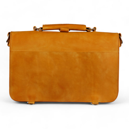 Leather Briefcase / Laptop Bag / Backpack topaz back