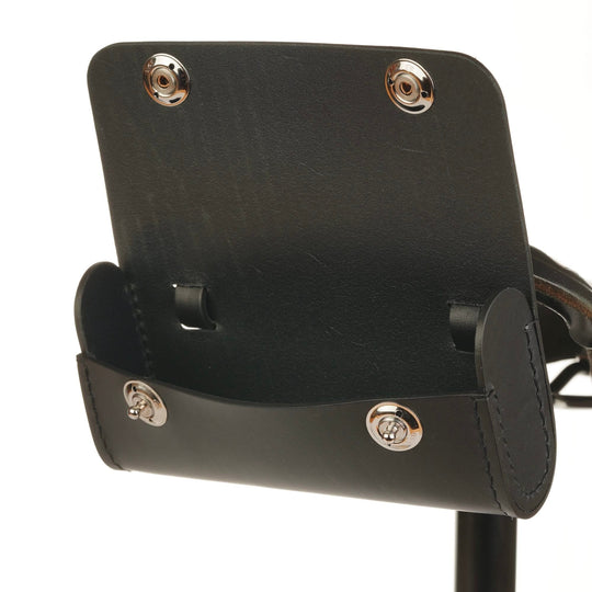 traditional saddle bag black silver hardware normal