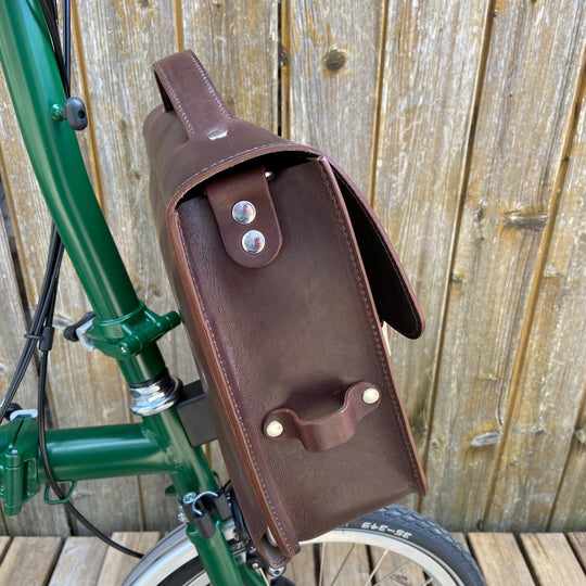 Brompton Bag / Leather Briefcase Souma Leather brown side view