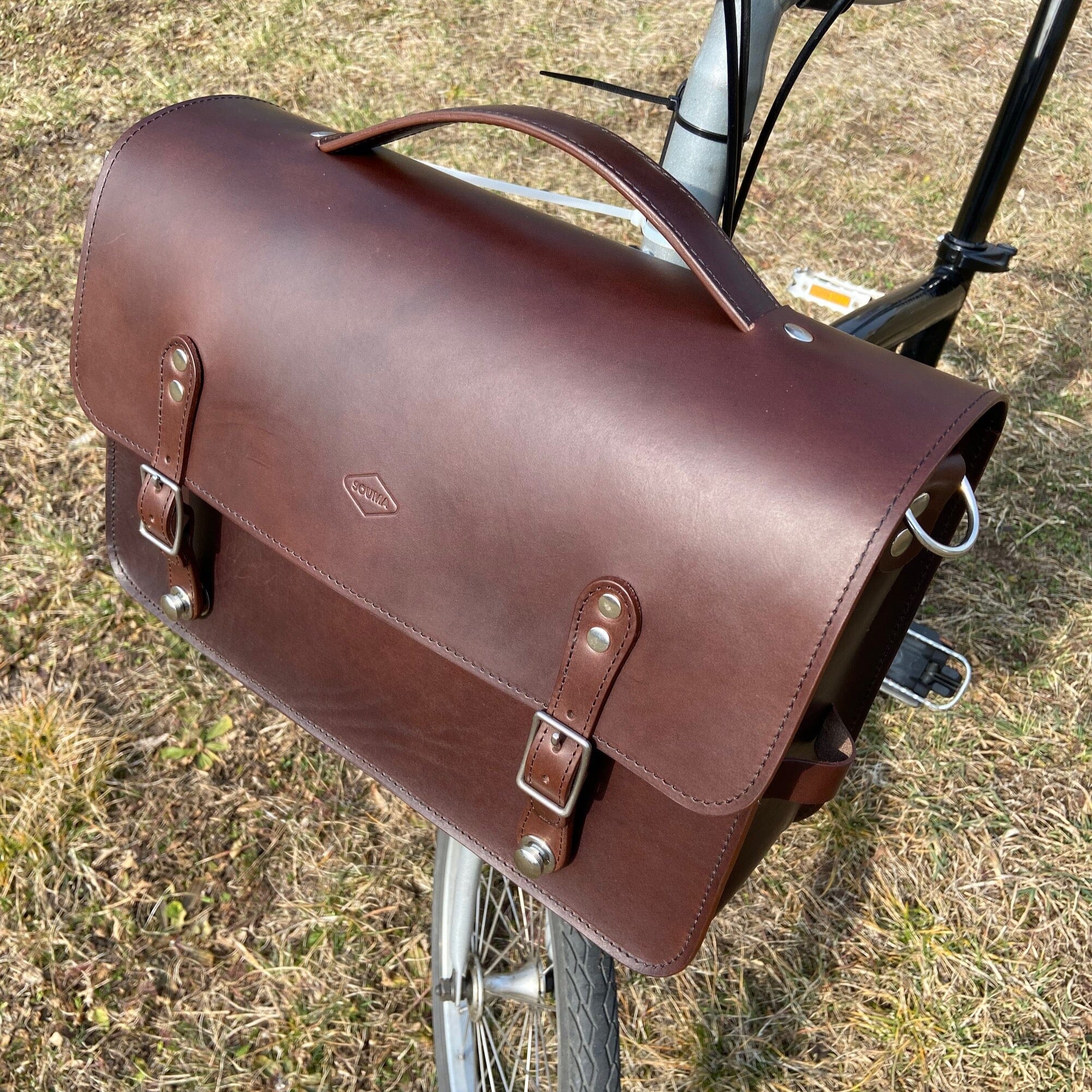 Leather Camera Bag for Brompton Souma Leather Brown 