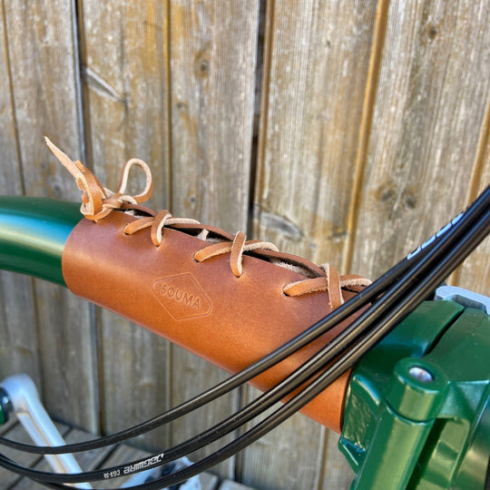 Brompton Frame Protector - Lace On Souma Leather - Brompton Accessories 
