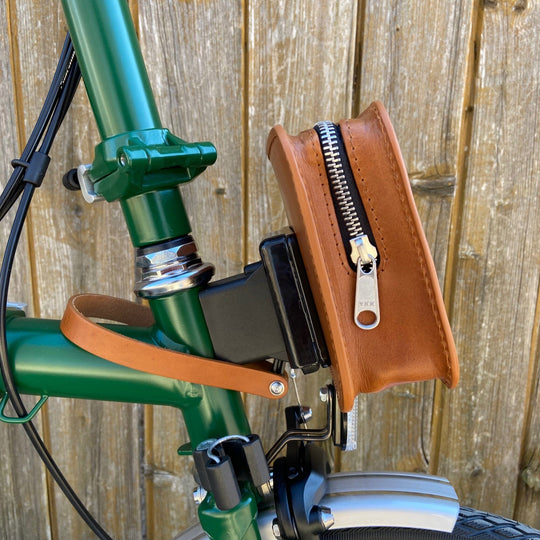 Front carrier block strap for Brompton Souma Leather 