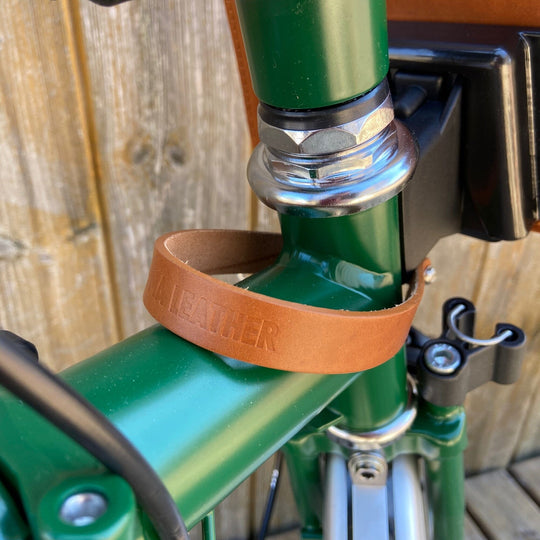 Front carrier block strap for Brompton Souma Leather 