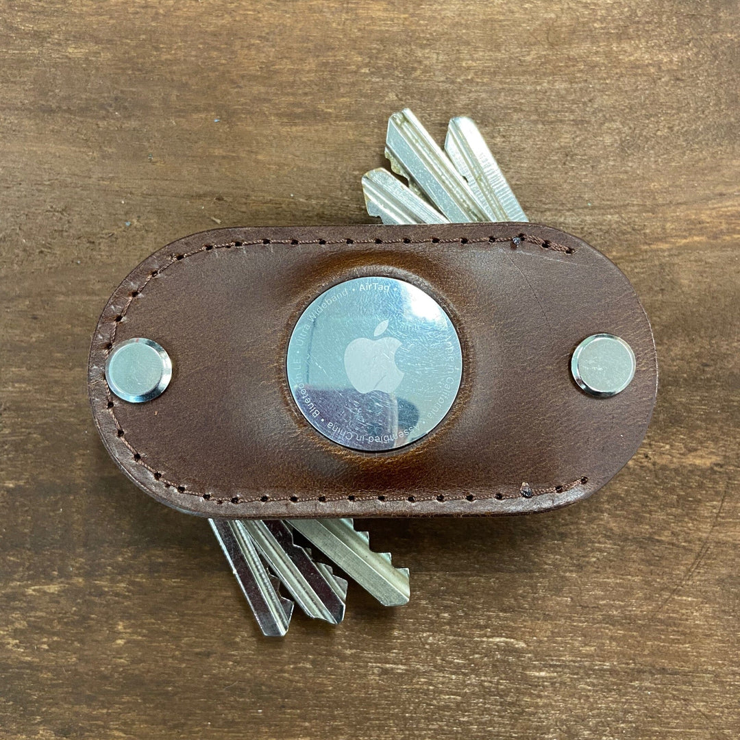Apple AirTag Leather Key Organizer Souma Leather Brown 