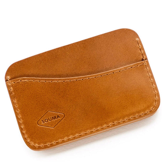 Apple AirTag Leather Wallet - Handmade card wallet with pocket for Apple AirTag Souma Leather 