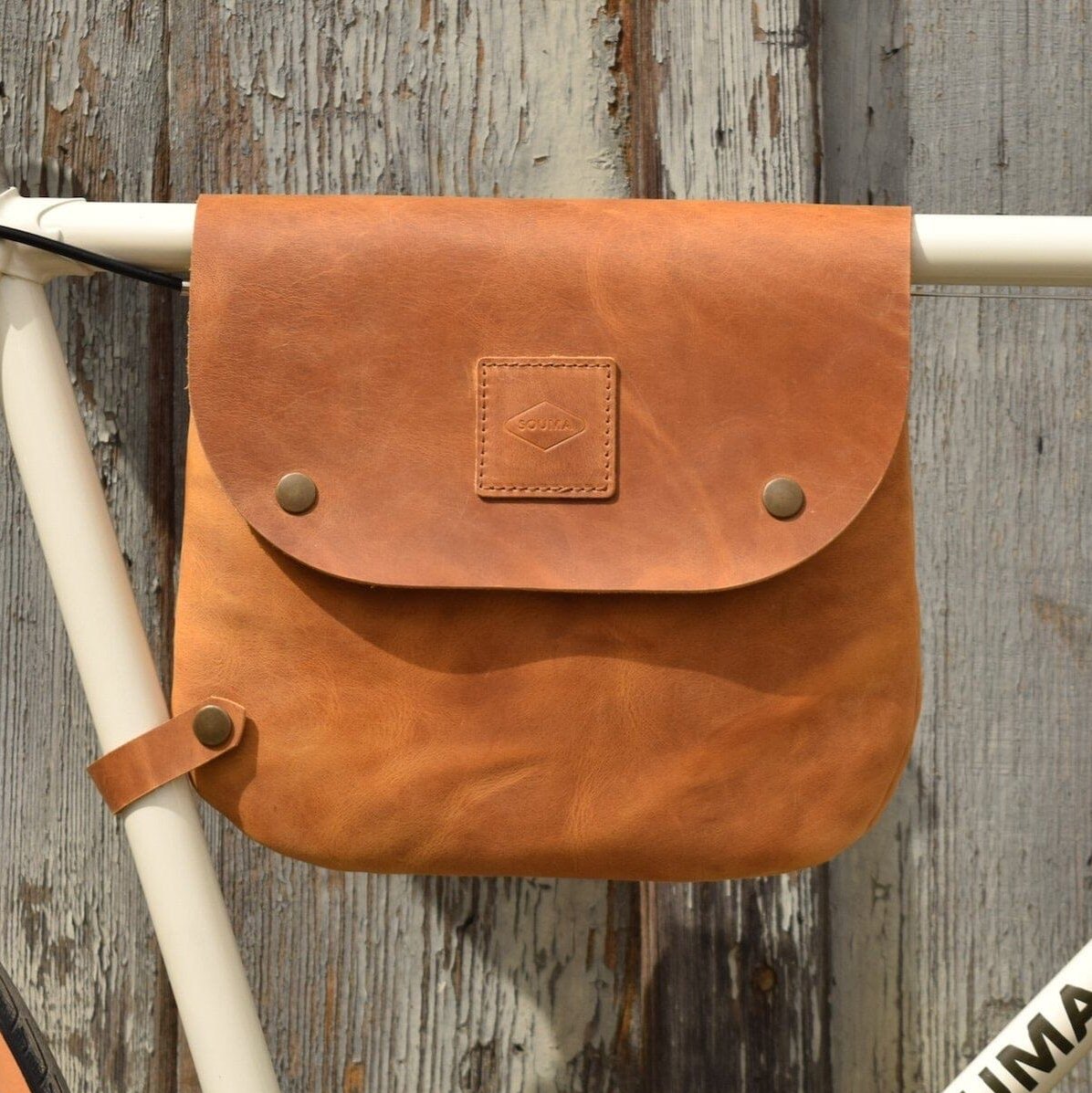 Bikegab - Leather bicycle frame bag/shoulder bag "TOPAZ" Souma Leather 