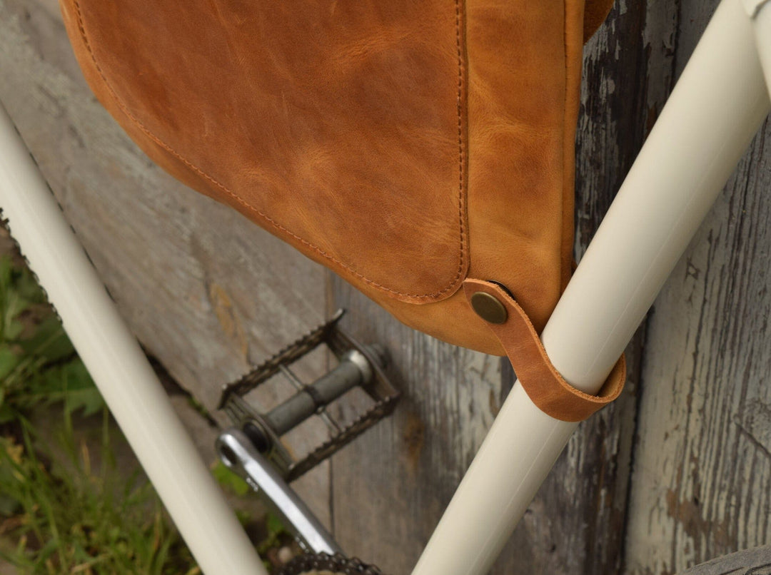 Bikegab - Leather bicycle frame bag/shoulder bag "TOPAZ" Souma Leather 