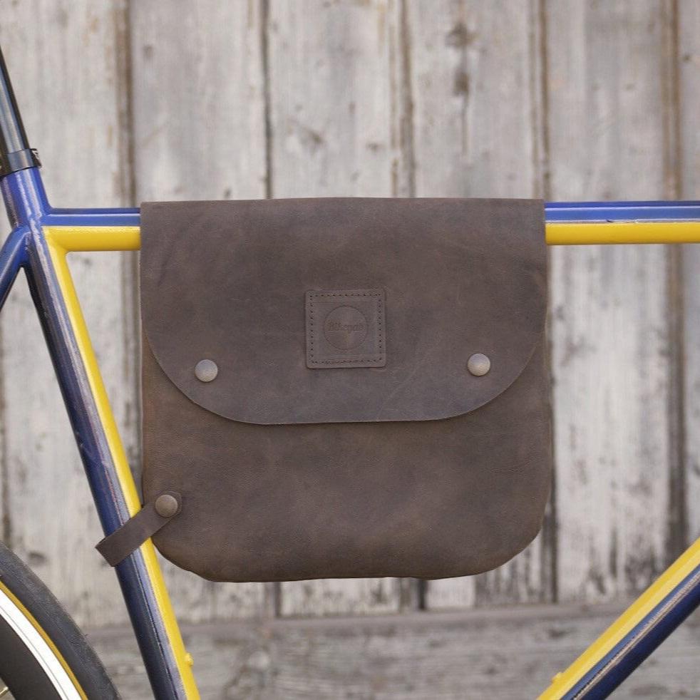 Bicycle Leather Frame Bag - Fits most frames and provides elegant and practical for urban cycling