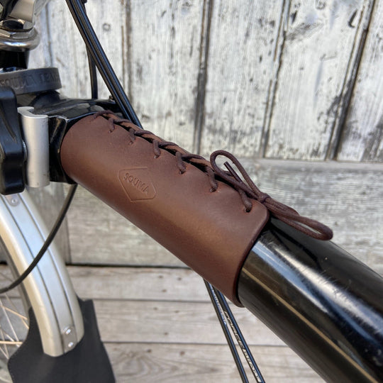 Brompton Frame Protector - Lace On Souma Leather - Brompton Accessories 