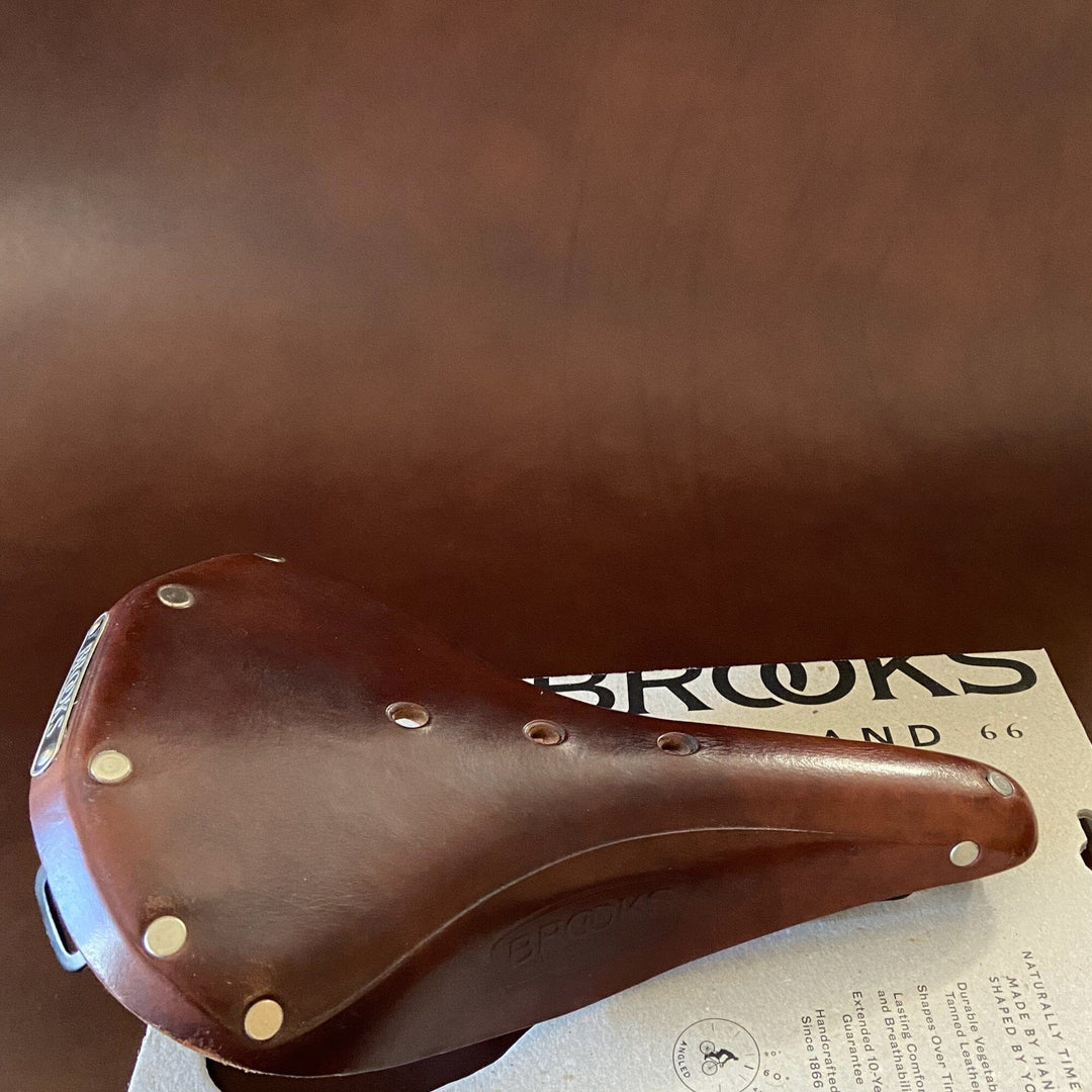 Full Frame Leather Protector Set for Brompton Bicycle - Sew on Souma Leather Brown Frame cover only None