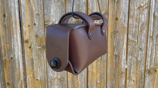 Leather Saddle Bag for Bicycles and Brompton bicycle