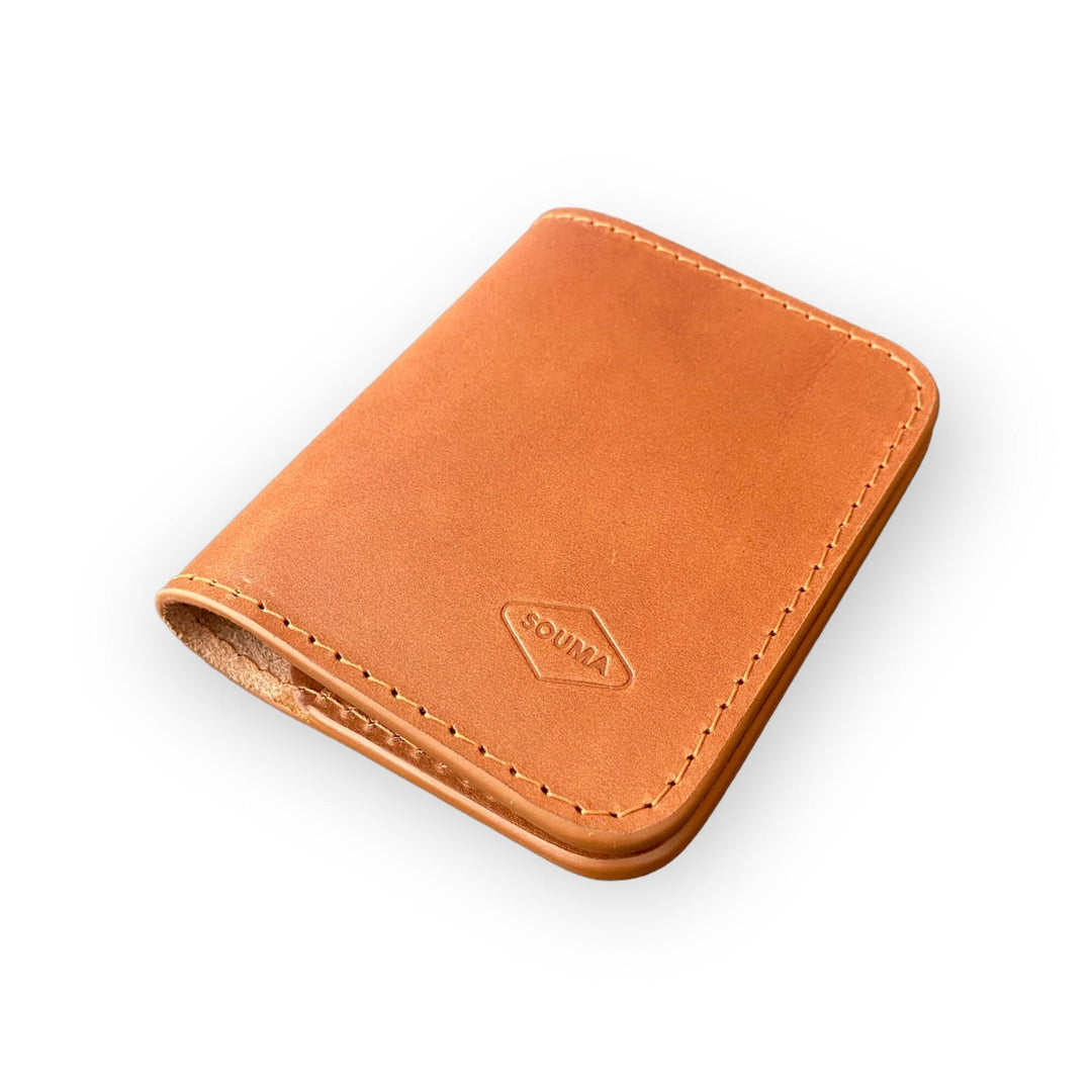 Apple AirTag Leather Bifold Wallet Souma Leather Honey 