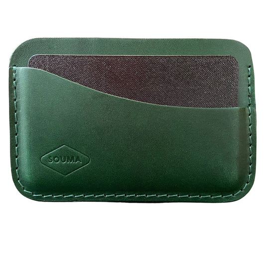 Minimalistic Leather Card Wallet Souma Leather Green 