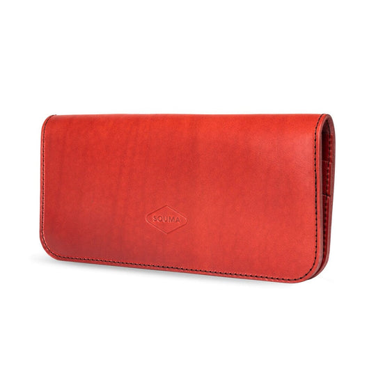 Women's Leather Wallet - Fold Souma Leather Red 