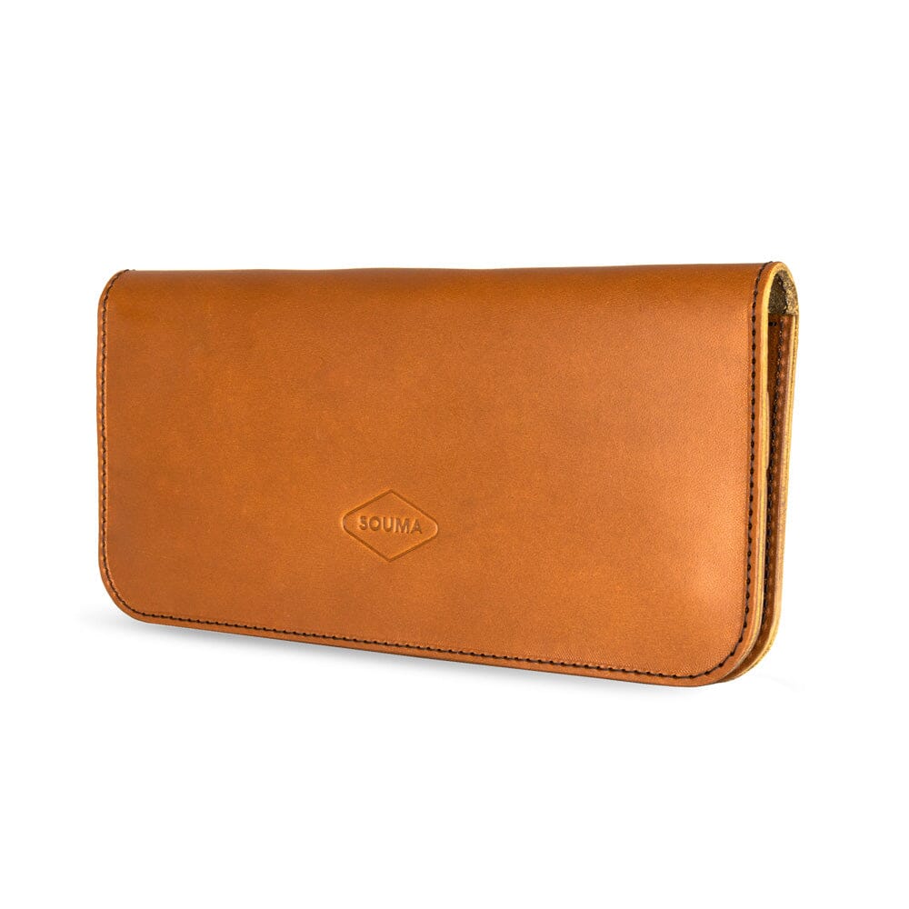 Women's Leather Wallet - Fold Souma Leather Cognac 