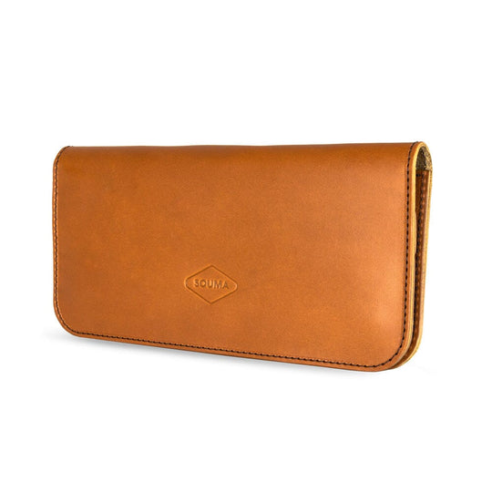 Women's Leather Wallet - Fold Souma Leather Cognac 